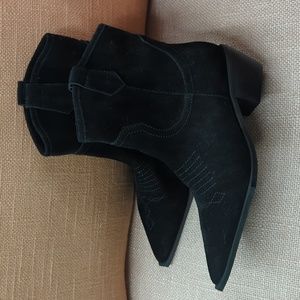 Intentionally Blank Free People Point Me West Black leather upper sueade